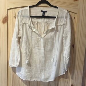 GAP Cream Peasant Blouse